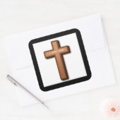 "IK HOOR GOD" KROSS VIERKANTE STICKER (Envelop)