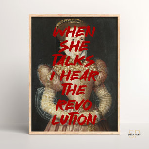 Ik hoor het citaat van de Renaissance-schilderkuns Poster