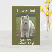 "IK HOOR HET ONS VIEREN" MET PENSIOEN GAAN KAART (Gele Bloem)