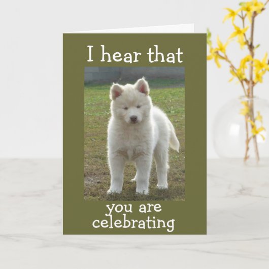 "IK HOOR HET ONS VIEREN" MET PENSIOEN GAAN KAART (Gele Bloem)