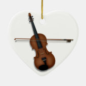 Ik hoor het Violin Charming Musical Instrument Keramisch Ornament (Achterkant)
