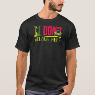 Ik hoor hier niet thuis Graphic Alien UFO T-shirt