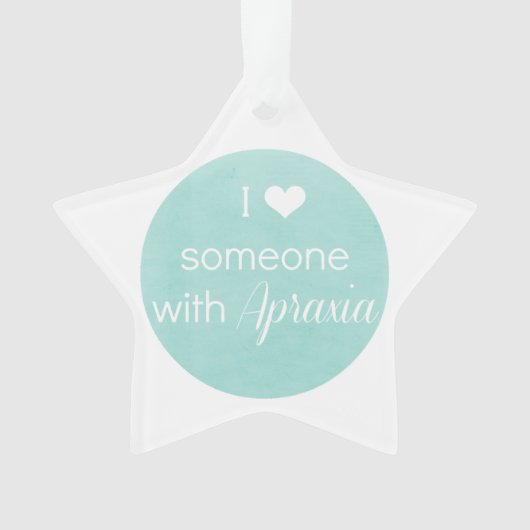 Ik hoor iemand met Apraxia Star Ornament (voorkant)