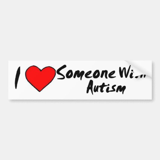 Ik hoor iemand met autisme bumpersticker (Voorkant)