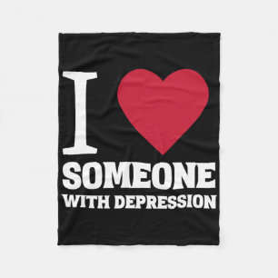 Ik hoor iemand met een depressie zelfmoordbewustzi fleece deken