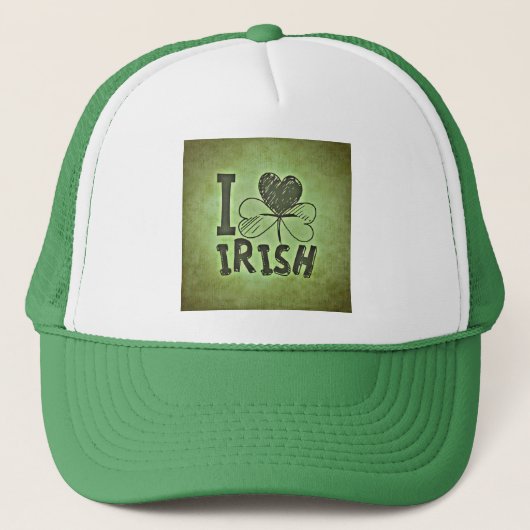 Ik hoor Iers Shamrock St. Patrick's Day Trucker Pet (Voorkant)