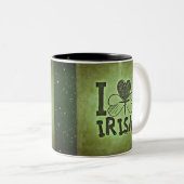Ik hoor Iers Shamrock St. Patrick's Day Tweekleurige Koffiemok (Voorkant rechts)