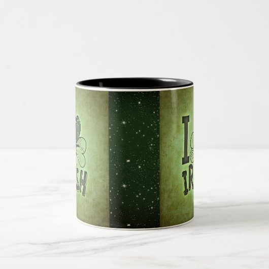 Ik hoor Iers Shamrock St. Patrick's Day Tweekleurige Koffiemok (Center)