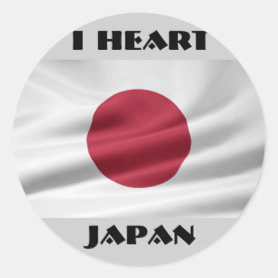 Ik hoor Japan/vlag van Japan Ronde Sticker