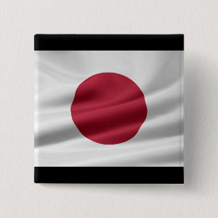 Ik hoor Japan/vlag van Japan Vierkante Button 5,1 Cm