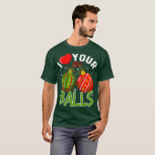Ik hoor je ballen - grappige kerst t-shirt (Voorkant volledig)