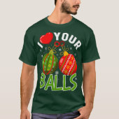 Ik hoor je ballen - grappige kerst t-shirt (Voorkant)