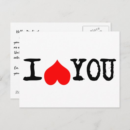 Ik hoor je  briefkaart (Voorkant / Achterkant)