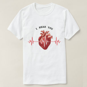 Ik hoor je cardioloog hartarts cardiologie t-shirt