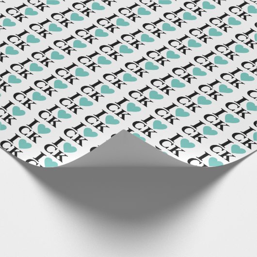 Ik hoor je Initialen | Aangepast monogram van de s Cadeaupapier (Hoek)