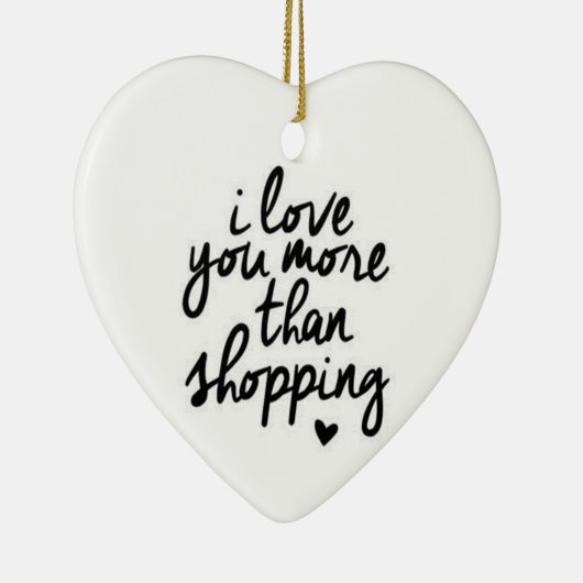 **IK HOOR JE MEER DAN SCHOPPEN** KERAMISCH ORNAMENT (Rechts)