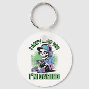 Ik hoor je niet, ik ben aan het gamen sleutelhanger