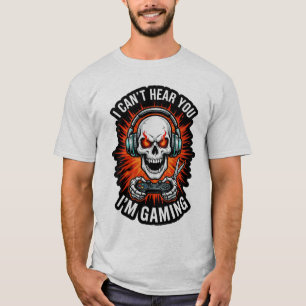 Ik hoor je niet, ik ben aan het gamen T-Shirt - Gr