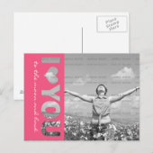 Ik hoor je persoonlijke foto-Briefkaart Sjabloon Briefkaart (Voorkant / Achterkant)