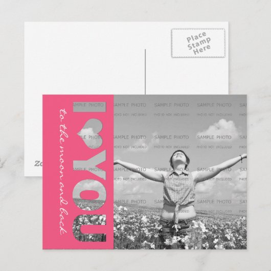 Ik hoor je persoonlijke foto-Briefkaart Sjabloon Briefkaart (Voorkant / Achterkant)