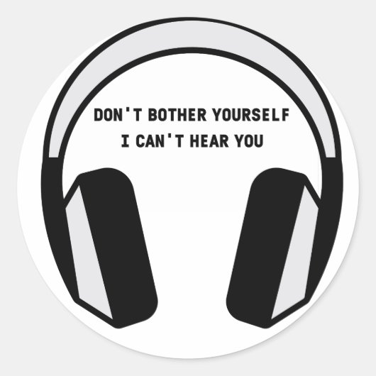 IK HOOR JE RONDE STICKER (Voorkant)