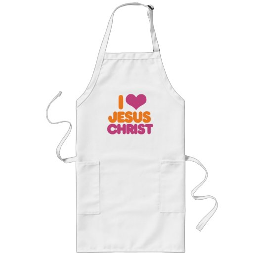Ik hoor Jezus Christus Lang Schort (Voorkant)