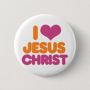 Ik hoor Jezus Christus Ronde Button 5,7 Cm