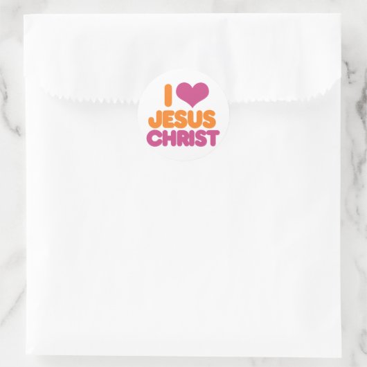 Ik hoor Jezus Christus Ronde Sticker (Tas)