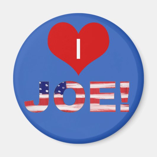 Ik hoor JOE. op blauw met vlag Magneet (Voorkant)