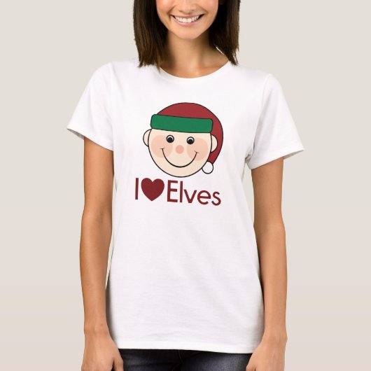 Ik hoor kerst met Elves T-shirt (Voorkant)