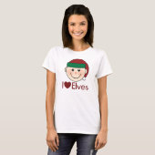 Ik hoor kerst met Elves T-shirt (Voorkant volledig)