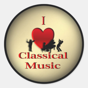 Ik hoor klassieke muziek Gold Ronde Sticker