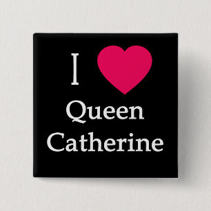 Ik hoor koningin Catherine Apparel, Buttonnen, Mok Vierkante Button 5,1 Cm