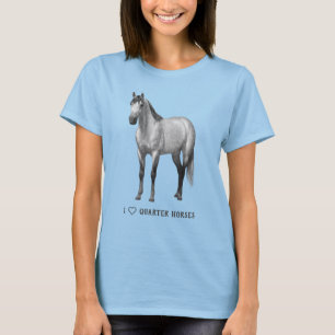 Ik hoor kwart paarden Dapple Grey T-shirt