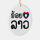 Ik hoor Lao ~ Khoy Huk Lao (Laos) Keramisch Ornament (Rechts)