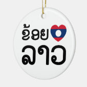 Ik hoor Lao ~ Khoy Huk Lao (Laos) Keramisch Ornament (Links)