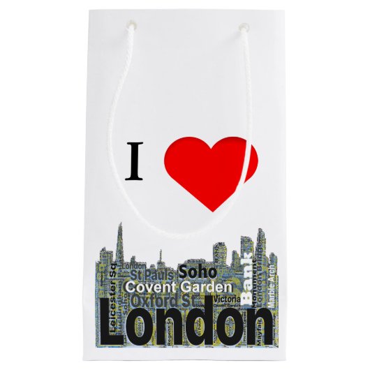 Ik hoor London Word Art Klein Cadeauzakje (Voorkant)
