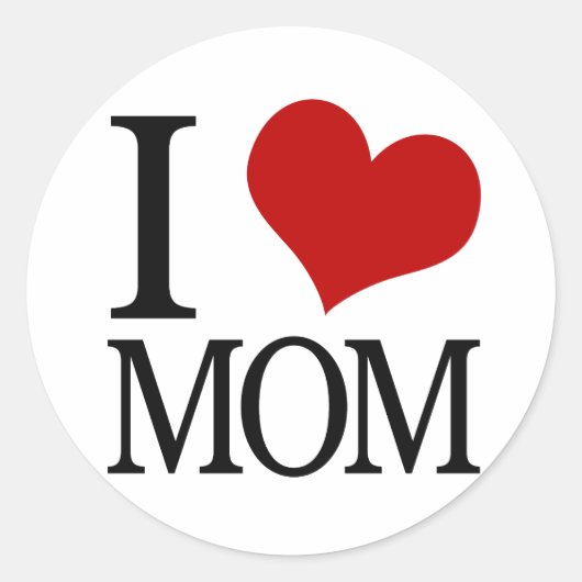 Ik hoor mama (ik hou van mama) ronde sticker (Voorkant)