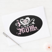 Ik hoor mama roze ovale sticker (Envelop)