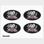 Ik hoor mama roze ovale sticker (Vel)
