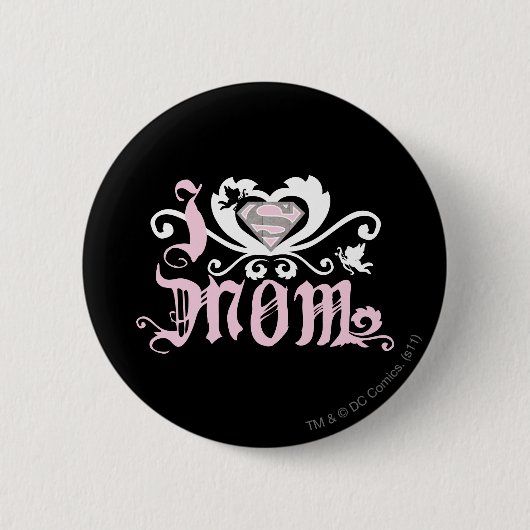 Ik hoor mama roze ronde button 5,7 cm (Voorkant)