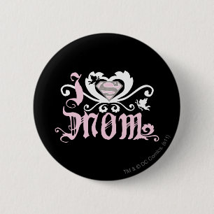 Ik hoor mama roze ronde button 5,7 cm