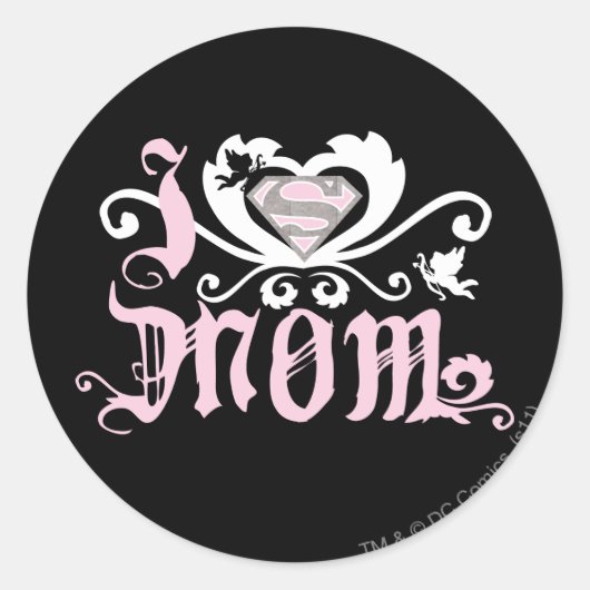 Ik hoor mama roze ronde sticker (Voorkant)