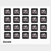 Ik hoor mama roze vierkante sticker (Vel)