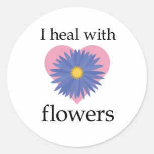 Ik hoor met bloemen ronde sticker