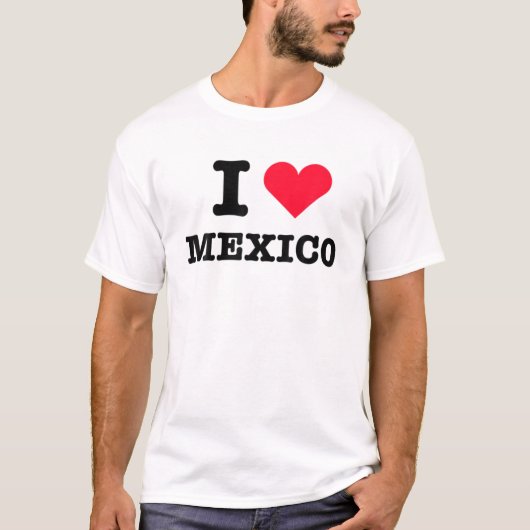 Ik hoor Mexico White.. Ik hou van Mexico White T-shirt (Voorkant)