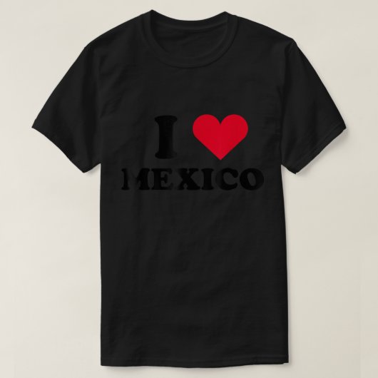 Ik hoor Mexico White Shirt ik hou van Mexico White (Design voorkant)