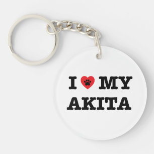 Ik hoor mijn Akita Acrylische Sleutelhanger