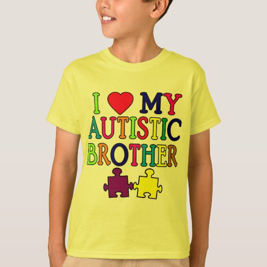 Ik hoor mijn Autistische broer T-shirt (Voorkant)
