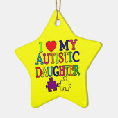 Ik hoor mijn autistische dochter keramisch ornament (Links)